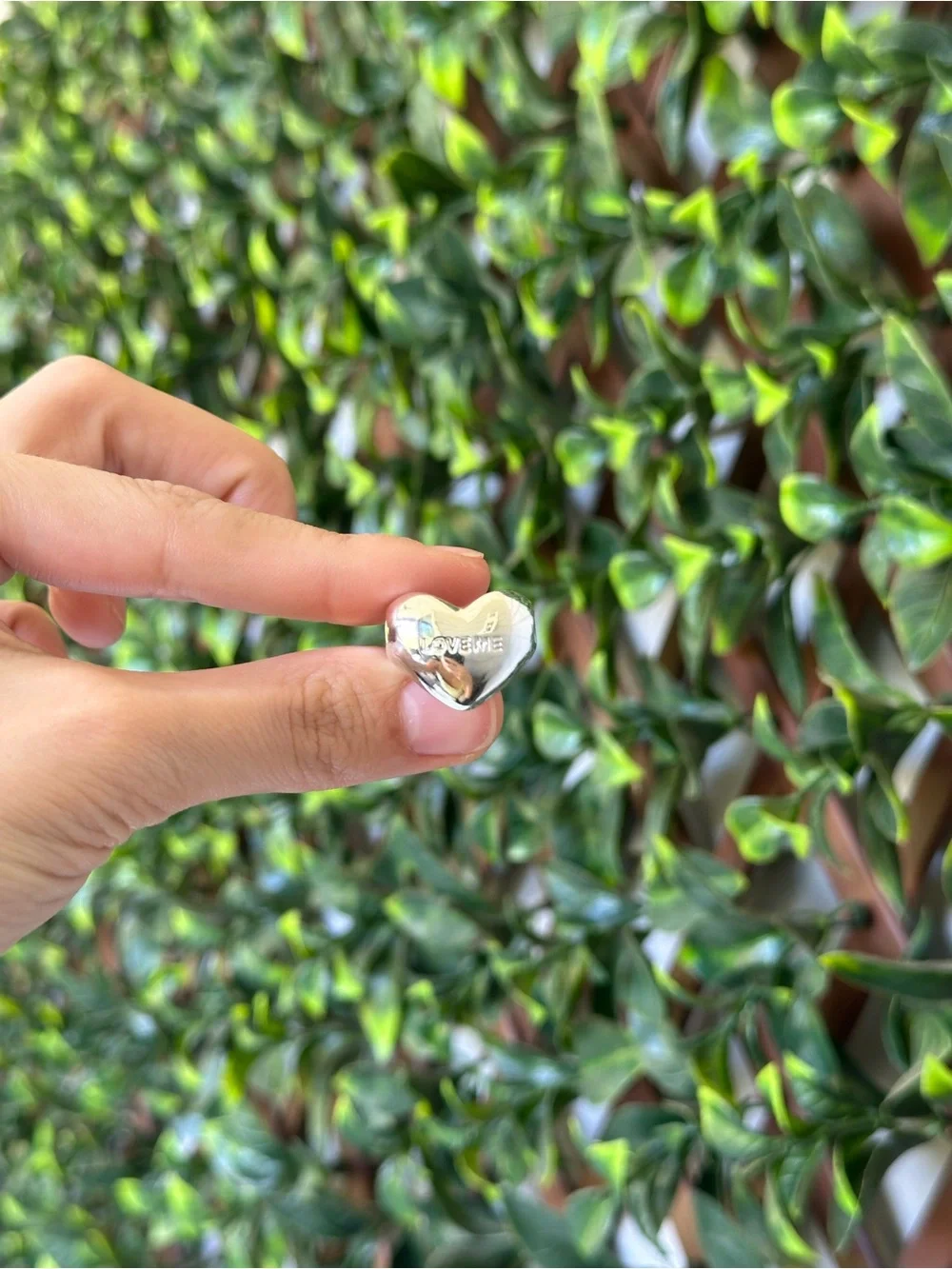 Sterling Silver Heart Bead Charm - Polished Silver - Picture 5 of 5